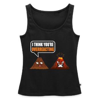 Vulkan - Frauen Premium Organic Tank Top - Schwarz - Vorne - AI Model Female 172 light (172cm)