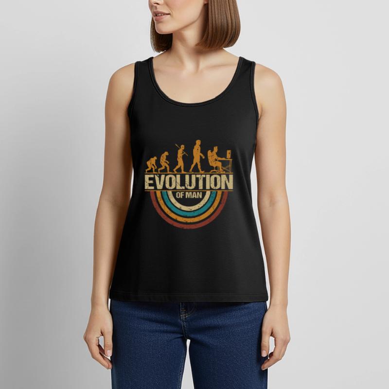 Programmer Computer Freak Evolution Retro Women’s Premium Organic Tank top