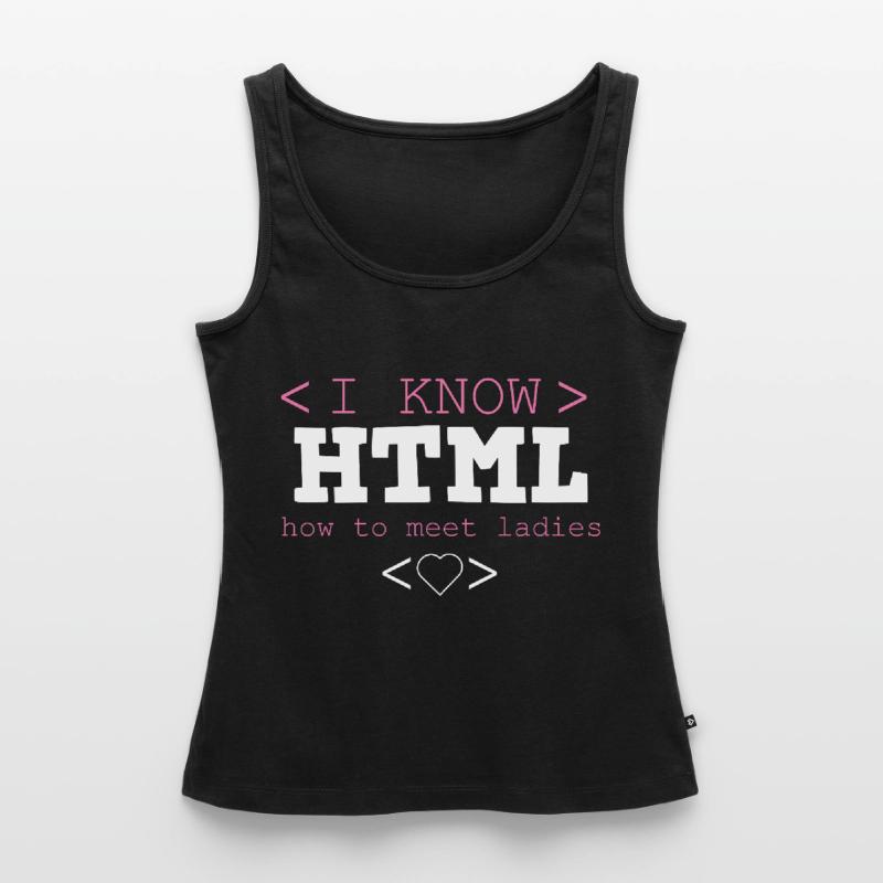 HTML Editor Hypertext Markup Language Web Document Débardeur bio Premium Femme