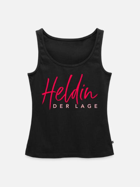Heldin der Lage - Frauen Premium Organic Tank Top - Schwarz
