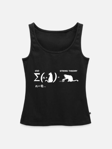 Schrödingers Stringtheorie - Frauen Premium Organic Tank Top - Schwarz