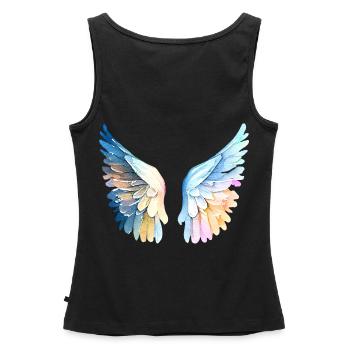 Ailes d'Ange Pastel Angelwings - Débardeur bio Premium Femme - noir - Dos - AI Model Female 172 light (172cm)