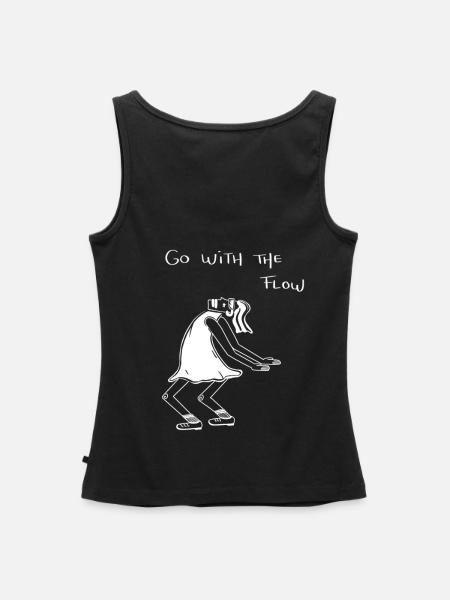 Lassen Sie sich treiben - Frauen Premium Organic Tank Top - Schwarz