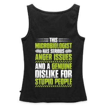 Microbiology Microbiologist Biology Biologist - Women’s Premium Organic Tank top - black - Back - AI Model Female 172 light (172cm)