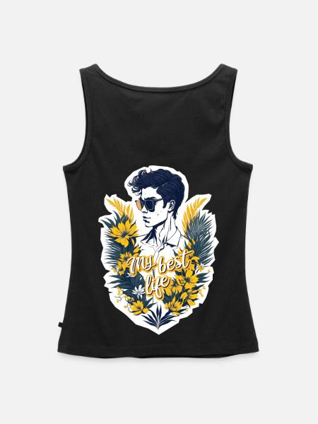 Mein bestes Leben - Frauen Premium Organic Tank Top - Schwarz