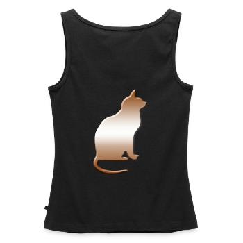 Chats, cadeau, dame chat fou, chat - Débardeur bio Premium Femme - noir - Dos - AI Model Female 172 light (172cm)