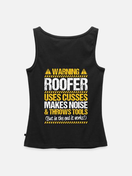 Dachdecker Dachdeckerei Dachklempner Roofer - Frauen Premium Organic Tank Top - Schwarz