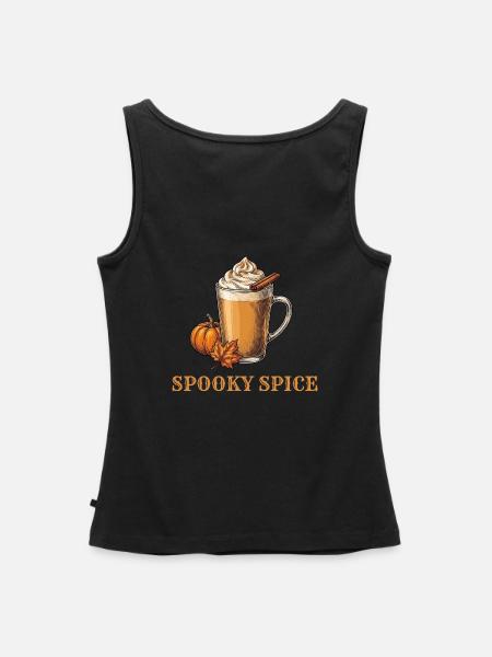 Spooky Spice Pumpkin Spice - Frauen Premium Organic Tank Top - Schwarz