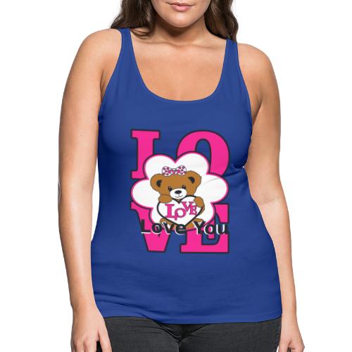 T shirt bear love playeras remeras poleras polos - Camiseta de tirantes premium mujer