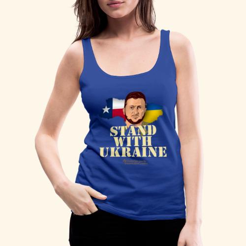 Texas Stand with Ukraine T-Shirt Design - Frauen Premium Tank Top