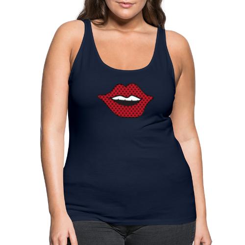 Polka Dot Red Lips - Frauen Premium Tank Top