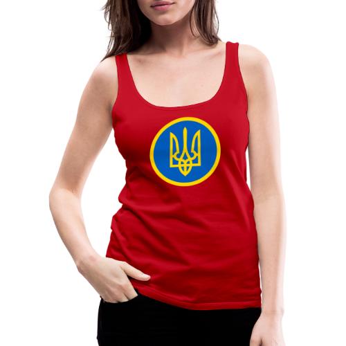 Ukraine Wappen Blau Gelb Rund Support Solidarität - Frauen Premium Tank Top
