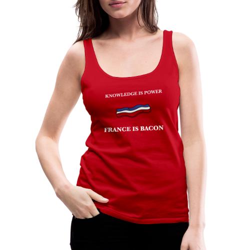 France is Bacon (Red) - Women's Premium Tank Top