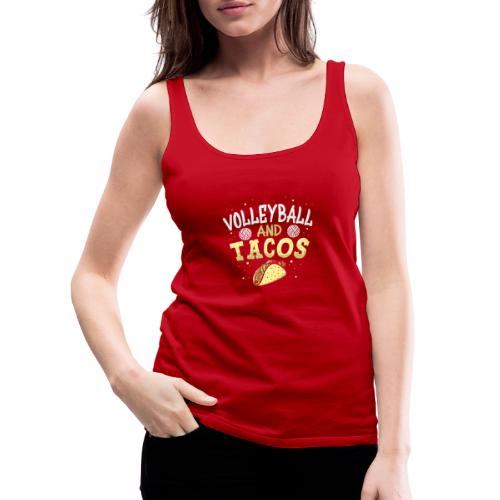 Volleyball and Tacos lustiges vintage Taco - Frauen Premium Tank Top