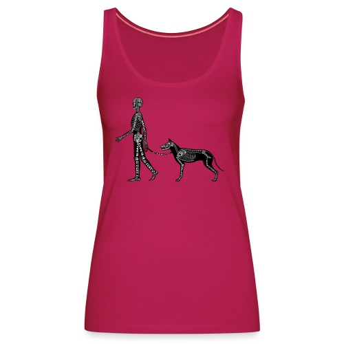 Esqueleto humano y canina - Camiseta de tirantes premium mujer