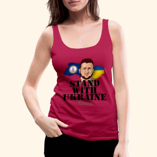 Ukraine T-Shirt Design Virginia Stand with Ukraine - Frauen Premium Tank Top