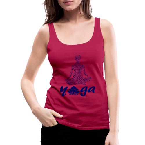 yoga fiore namaste pace amore hippie arte fitness - Canotta premium da donna