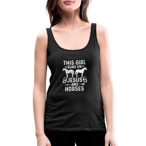 Pferde und Jesus lieben Christliches Tshirt - Frauen Premium Tank Top