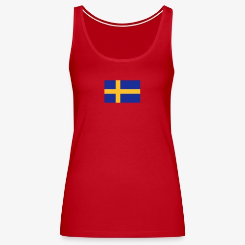 Svenska flaggan - Swedish Flag - Premiumtanktopp dam