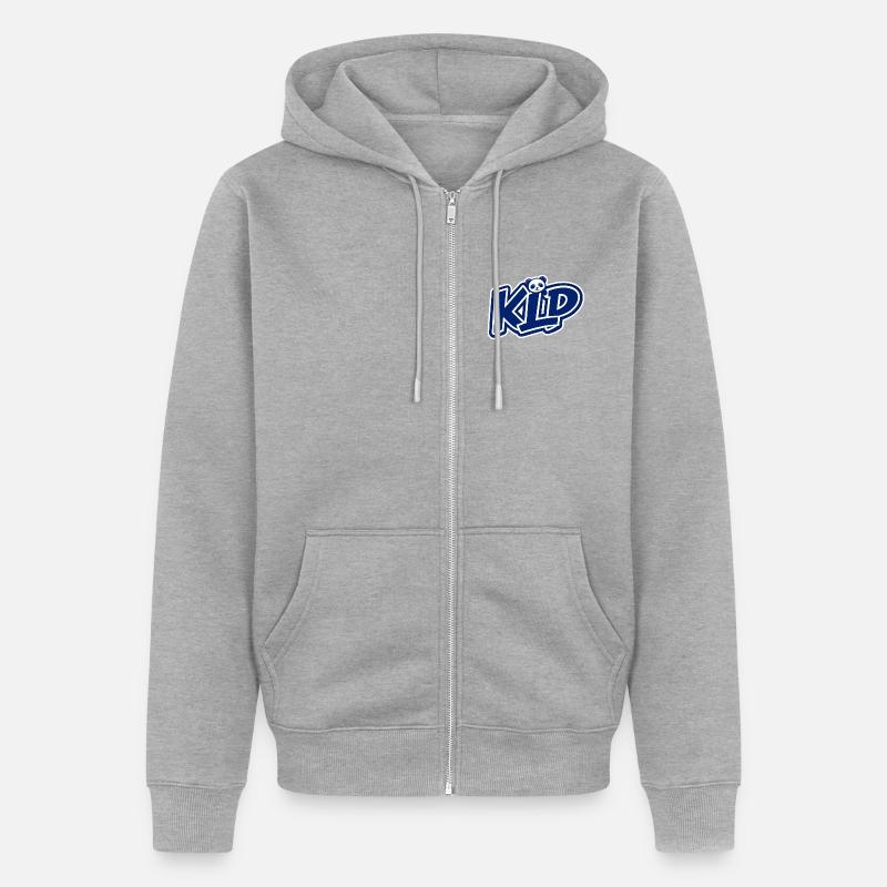 Bleu - Veste à capuche bio Premium Unisexe - gris chiné