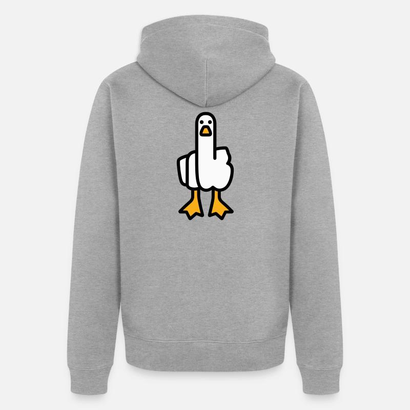 Oie de déclaration - Veste à capuche bio Premium Unisexe - gris chiné