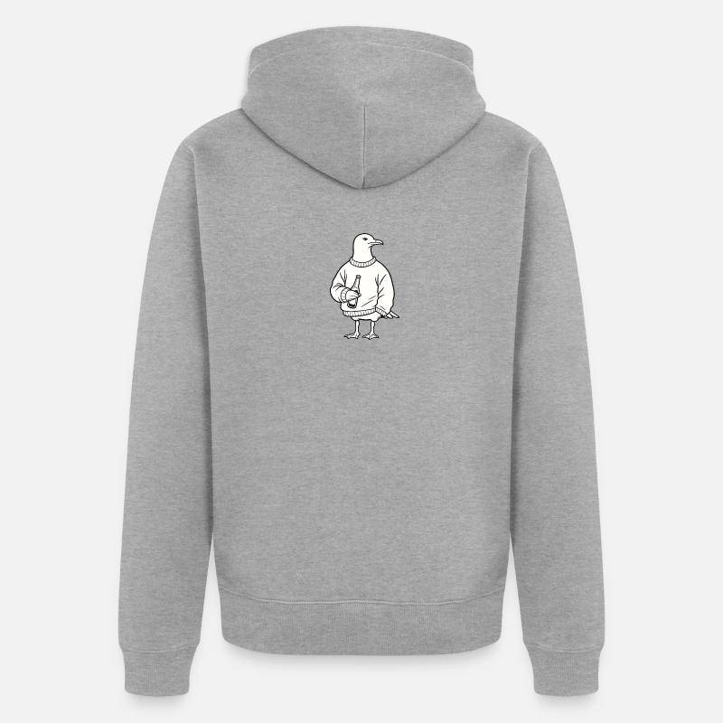 Compagnon côtier - Veste à capuche bio Premium Unisexe - gris chiné