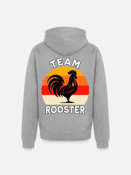 Team Hahn - Unisex Premium Bio Zip Hoodie - Grau meliert
