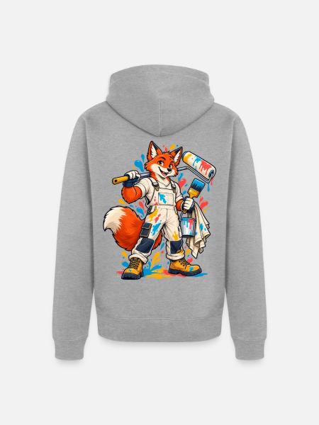 Maler & Lackierer Handwerk / Handwerker - Unisex Premium Bio Zip Hoodie - Grau meliert