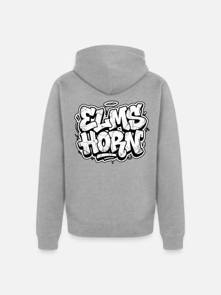 Elmshorn Graffiti - Unisex Premium Bio Zip Hoodie - Grau meliert