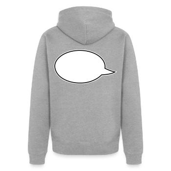 Speech Bubbles Comic Links - Unisex Premium Organic Zip Hoodie - heather grey - Back - Nico (187cm)