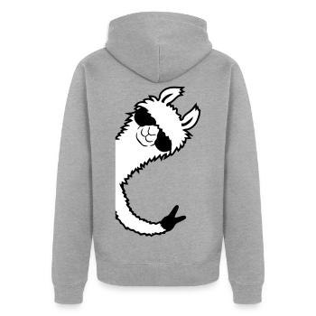 Lama Cool Lunettes de Soleil Pas Ma Main De Paix Problama - Veste à capuche bio Premium Unisexe - gris chiné - Dos - Nico (187cm)