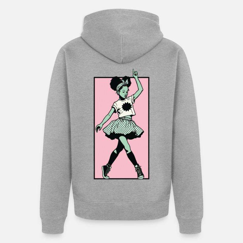 Danseuse #7 - Veste à capuche bio Premium Unisexe - gris chiné
