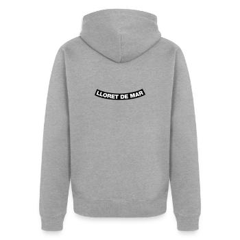 Élément du chapitre de Lloret de mar (JGA MC-Design) - Veste à capuche bio Premium Unisexe - gris chiné - Dos - Nico (187cm)