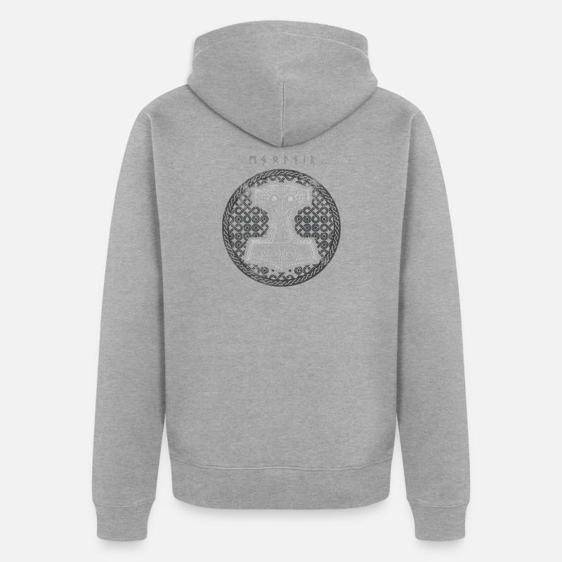 Mjolnir - Veste à capuche bio Premium Unisexe - gris chiné