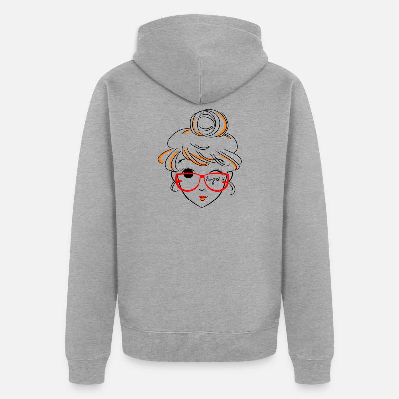 Fille, oublie ça - Veste à capuche bio Premium Unisexe - gris chiné