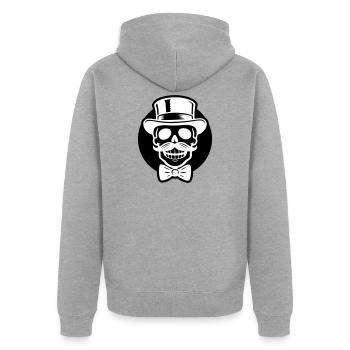 Groom Skeleton - Unisex Premium Organic Zip Hoodie - heather grey - Back - Nico (187cm)