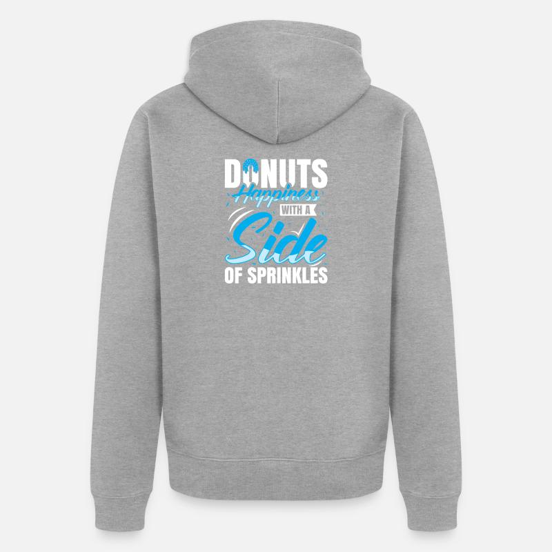 Restauration rapide en donuts - Veste à capuche bio Premium Unisexe - gris chiné