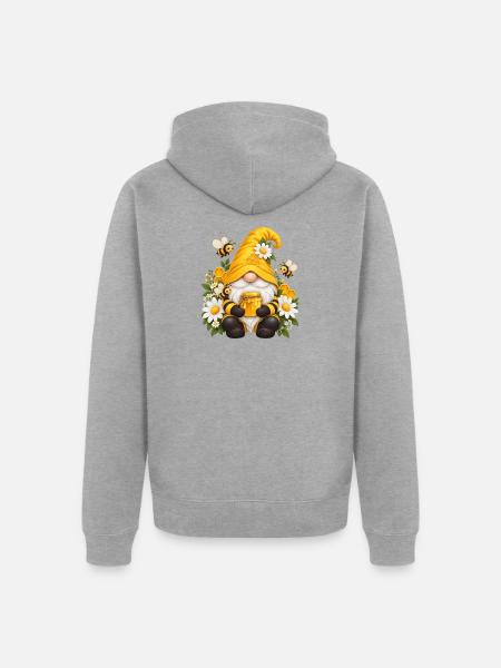 Süße Zwerge unter den Gnomen - Unisex Premium Bio Zip Hoodie - Grau meliert