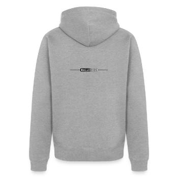 Malle 2026 - Unisex Premium Organic Zip Hoodie - heather grey - Back - Nico (187cm)