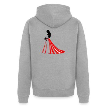 Mariée - Veste à capuche bio Premium Unisexe - gris chiné - Dos - Nico (187cm)