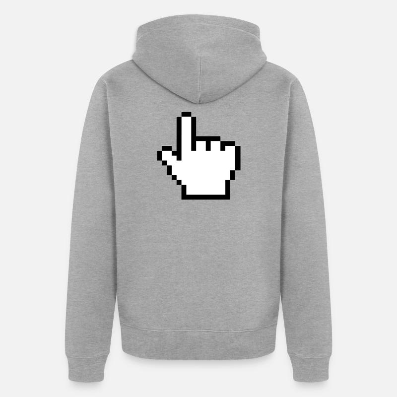 Main de souris originale - Veste à capuche bio Premium Unisexe - gris chiné