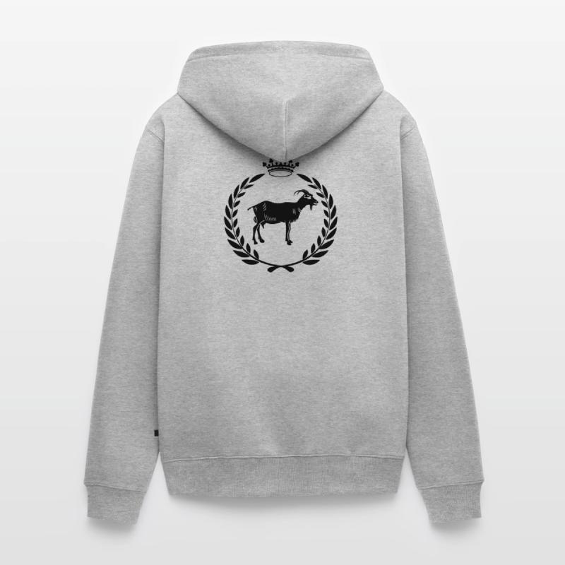 Bester Ziegen- oder Käse-Lorbeerkranz Unisex Premium Bio Zip Hoodie