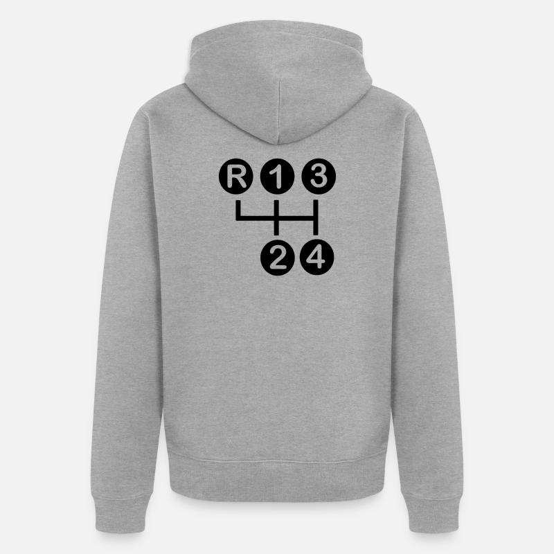 Boîte de vitesses 4 vitesses - Veste à capuche bio Premium Unisexe - gris chiné