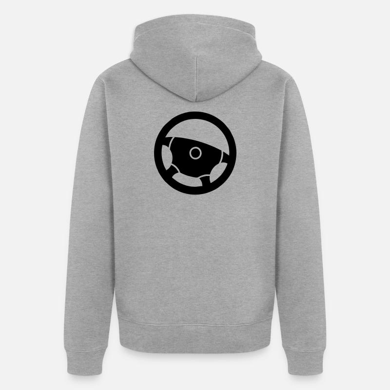 Instructeur de conduite de volant automatique - Veste à capuche bio Premium Unisexe - gris chiné