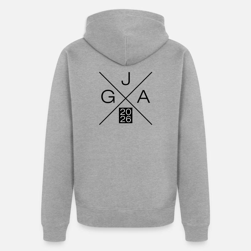 Enterrement de vie de garçon 2026 - Veste à capuche bio Premium Unisexe - gris chiné