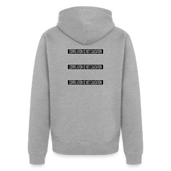 Correlation Is Not Causation Nerd Science - Unisex Premium Organic Zip Hoodie - heather grey - Back - Nico (187cm)