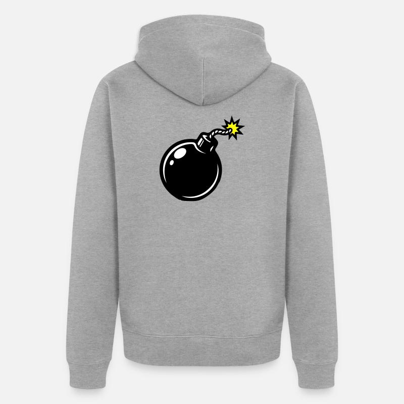 Bomb Comic - Veste à capuche bio Premium Unisexe - gris chiné