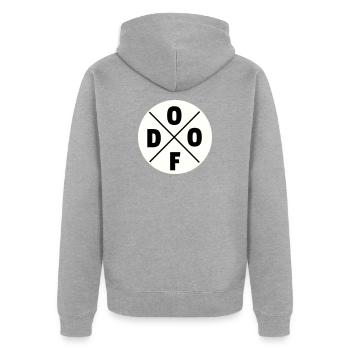 Muet - Veste à capuche bio Premium Unisexe - gris chiné - Dos - Nico (187cm)