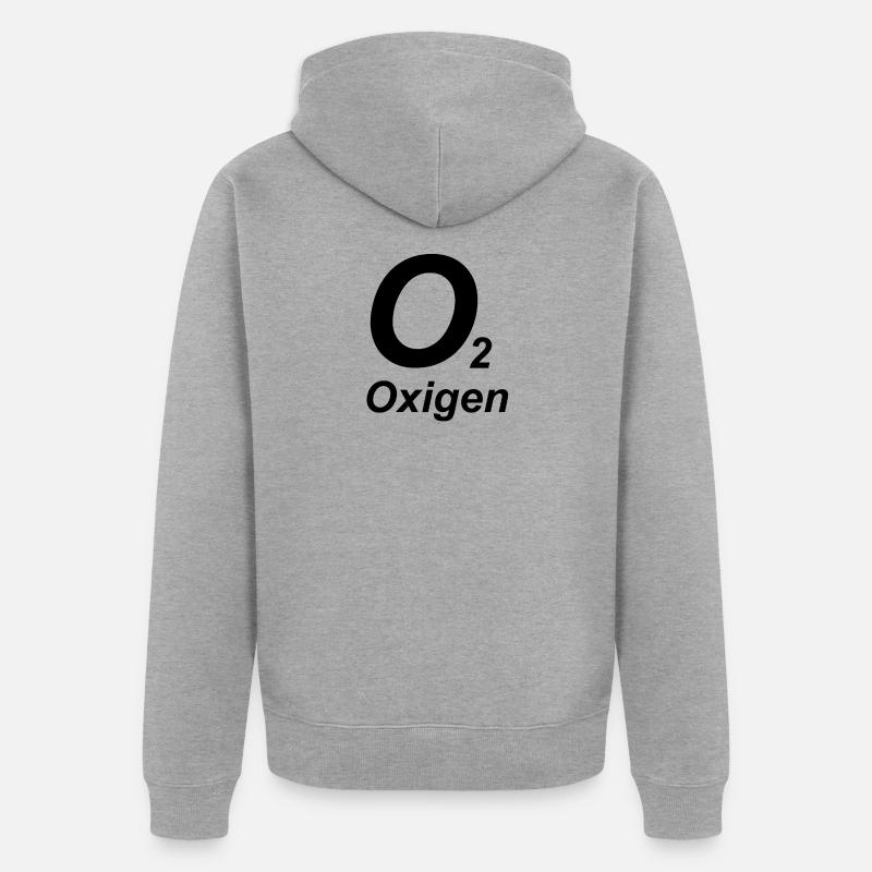 O2 - Oxygen - Tec Diving - Veste à capuche bio Premium Unisexe - gris chiné