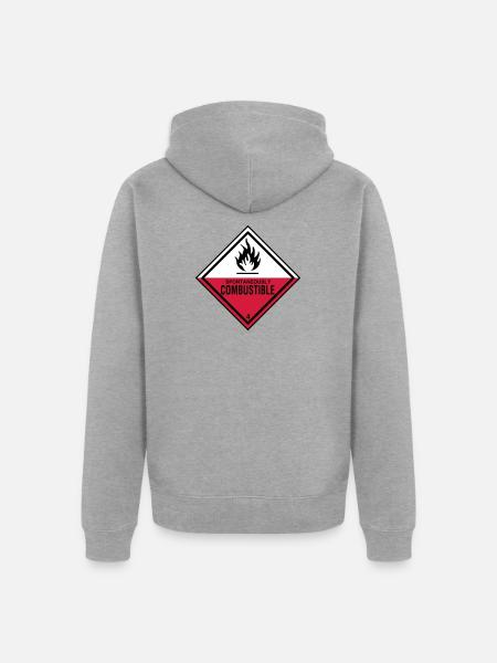 vlam gevaar brandbare humor ironie brandweer - Ekologisk premiumluvjack unisex - gråmelerad